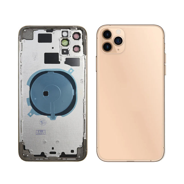 For iPhone 11 Pro | Back Cover Assembly with small parts(No Logo) | Gold(Aftermarket Plus)