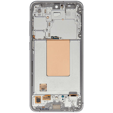 For Samsung Galaxy S24 FE 5G OLED assembly with Frame Silver (Refurbished)(SKU:1565601)