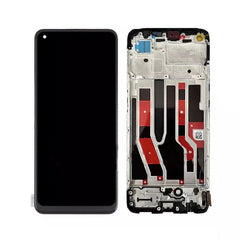 For OPPO Reno7 4G OLED Assembly With Frame Black(Aftermarket Plus)(SKU:1505214)