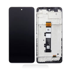 For Motorola G22 | LCD Assembly With Frame | Black(Refurbished)
