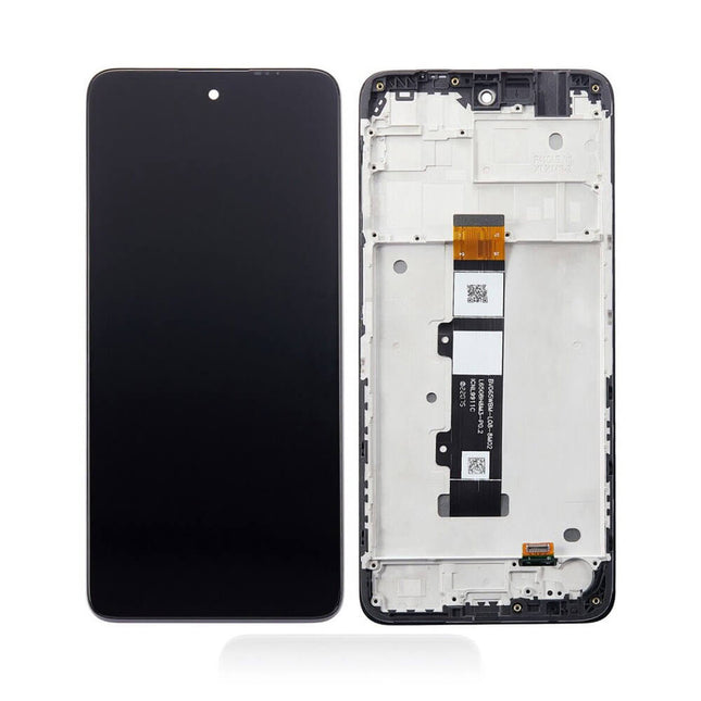 For Motorola G22 | LCD Assembly With Frame | Black(Refurbished)