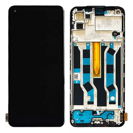 For OPPO Reno 5 4G LCD Assembly / OLED With Frame | Black (Refurbished)