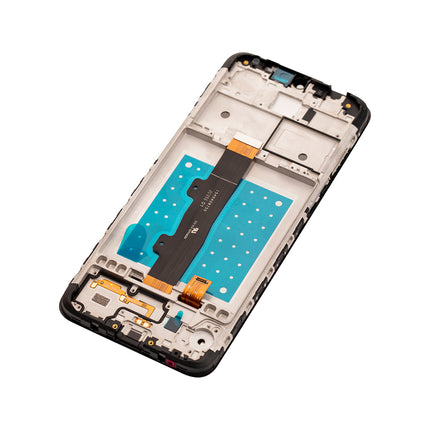 For Motorola E7 LCD Assembly With Frame Black(Refurbished)(SKU:1453060)