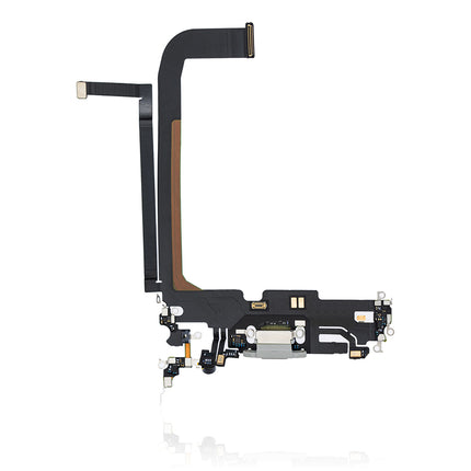 For iPhone 13 pro max Charge Port Flex Cable Silver (Aftermarket Plus)(SKU:1499683)