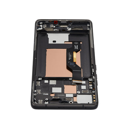 For Motorola Edge 50  OLED assembly With Frame Black Premium OEM (SKU:1562860)