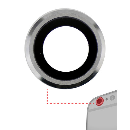 For iPhone 6 Plus/6S Plus | Camera Lens With Frame/Sticker | White(Premium OEM)