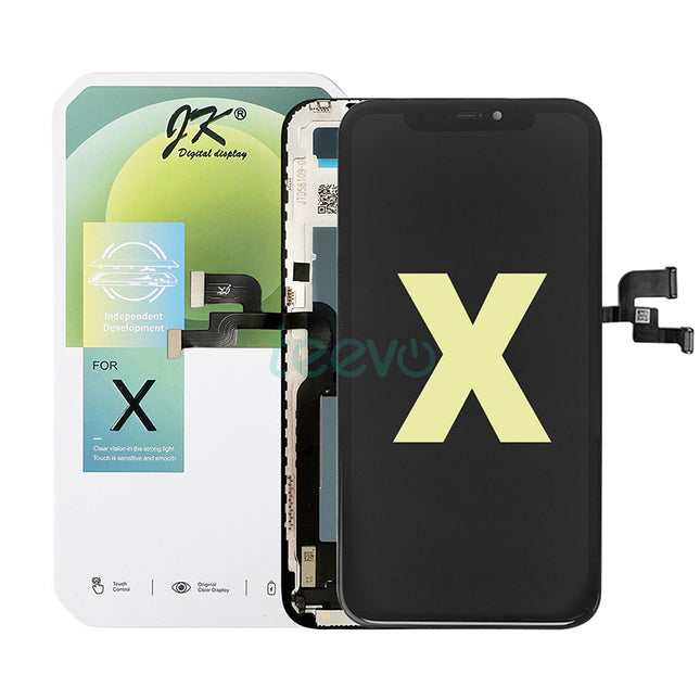 JK * For iPhone X LCD Assembly / Incell  FHD | Black (Aftermarket ) 