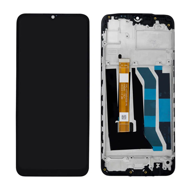 For Realme Realme 6 | LCD Assembly with Frame | Black(Refurbished)