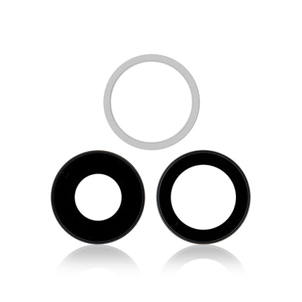 For iPhone 11 Camera Lens With Frame/Sticker White(Premium OEM)(SKU:1124345)