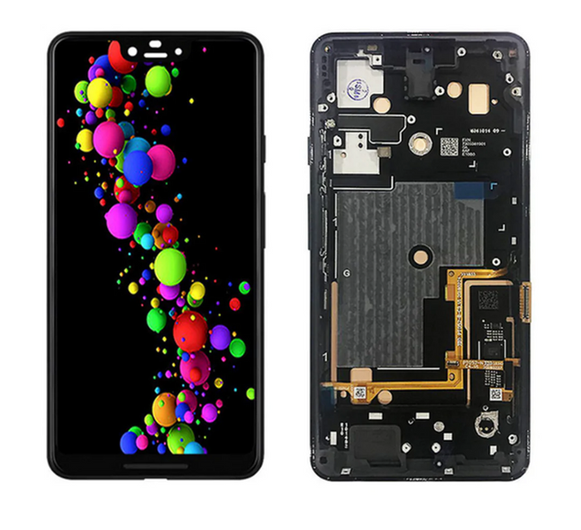 For Google Pixel 3 XL|LCD Assembly With Frame/Grip feeling|Black(Refurbished)