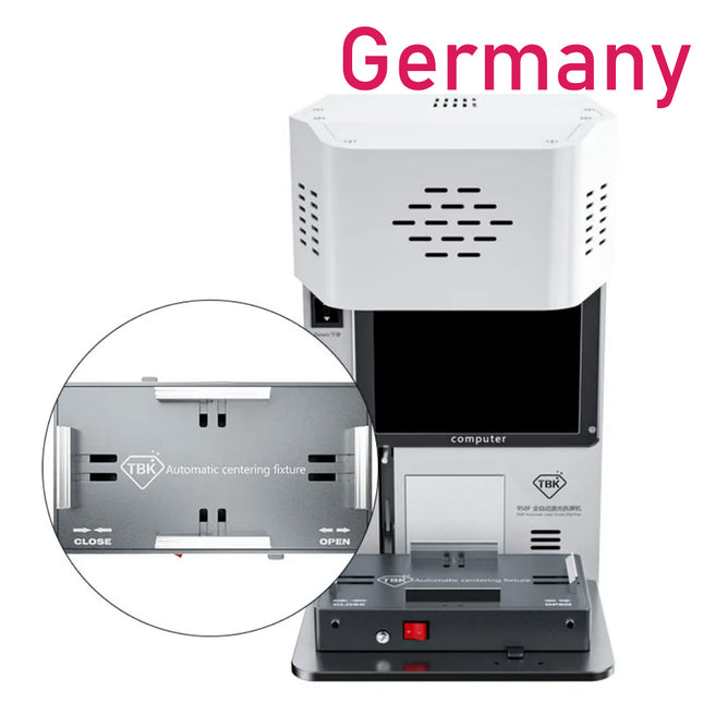 TBK-958F Phone Doctor Mini 20W Laser Machine with automatic centering fixture***DE Warehouse***