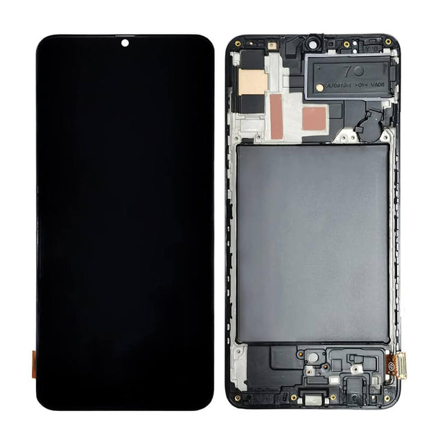 For Samsung Galaxy A70/A705 OLED Assembly With Frame/Orignal display window/F version Black(Aftermarket Plus)(SKU:1380099)