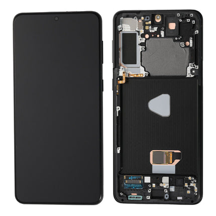 For Samsung Galaxy S21 Plus LCD Assembly OLED With Frame Black (Aftermarket Plus)***DE Warehouse****(SKU:1530842)