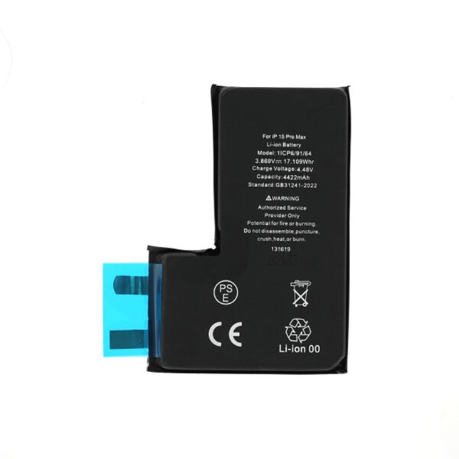 For iPhone 15 Pro Max Battery Cell Without Flex Cable 4422mah