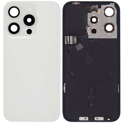 For iPhone 15 Pro Lens for back cover With bracket and back camera lens / Magnetic | White (Aftermarket Plus)