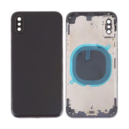 For iPhone Xs | Back Cover Assembly with small parts(No Logo) | Black(Aftermarket Plus)