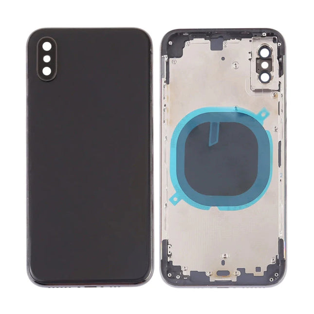 For iPhone Xs | Back Cover Assembly with small parts(No Logo) | Black(Aftermarket Plus)