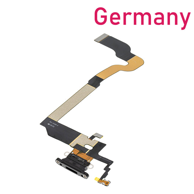 For iPhone X Charge Port Flex Cable | Black (Refuebished)***DE Warehouse***