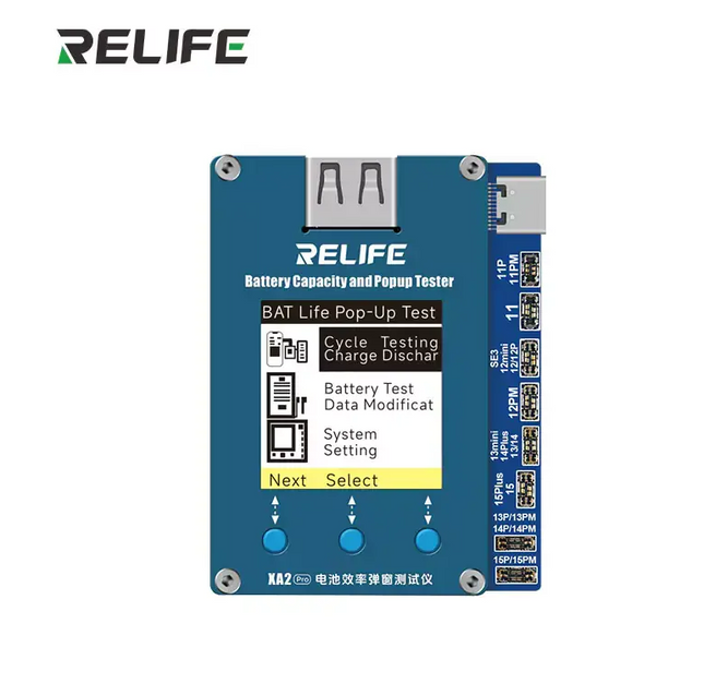 RELIFE XA2 Pro Battery Efficiency Popup Tester