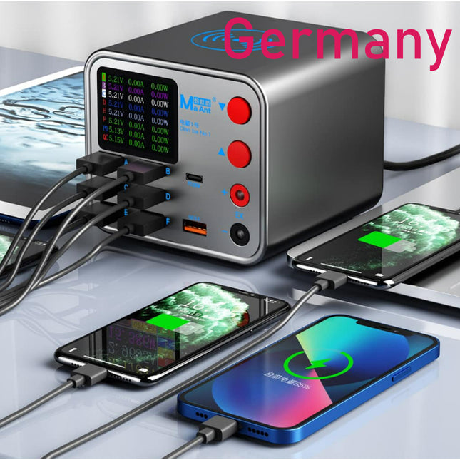 MA-Ant multi port multi-function charger|strong fast charging| with 10W wireless charge***DE Warehouse***