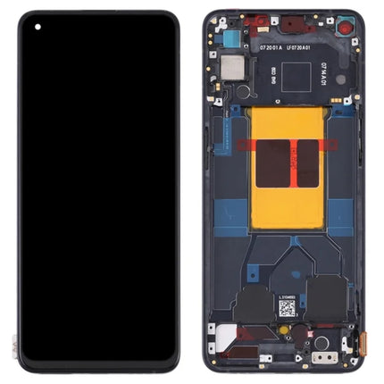For OPPO Reno6 5G / OLED Assembly With frame / black  (Aftermarket Plus)(SKU:1555700)
