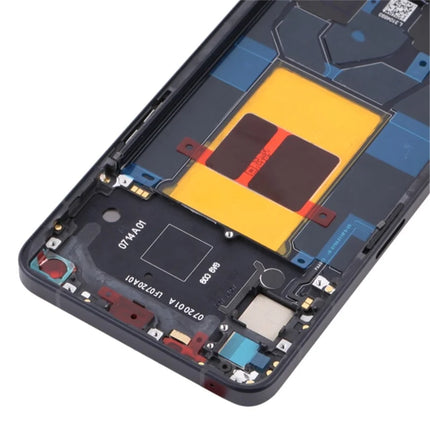 For OPPO Reno6 5G / OLED Assembly With frame / black  (Aftermarket Plus)(SKU:1555700)