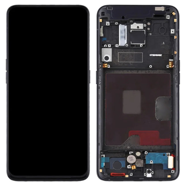 For OPPO Reno 4G / OLED assembly With frame / black  (Refurbished)(SKU:1557627)