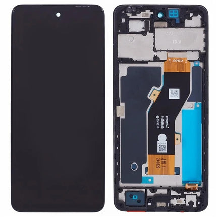 For Infinix smart 8 LCD assembly with Frame Black (SKU:1564309)