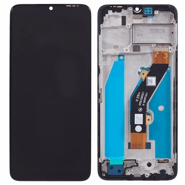 For Tecno Spark 10c LCD assembly with frame Black (Refurbished) (SKU:1564180)
