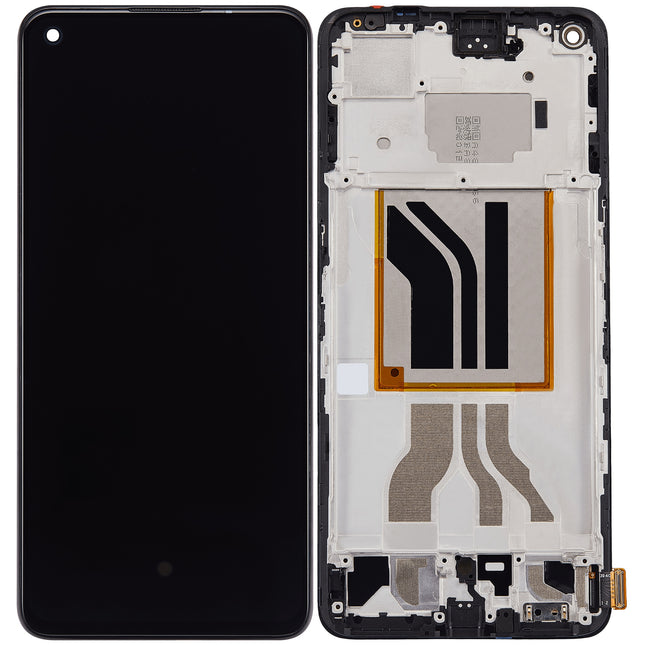 For Realme GT2 / OLED assembly With frame / black  (Refurbished)(SKU:1496500)