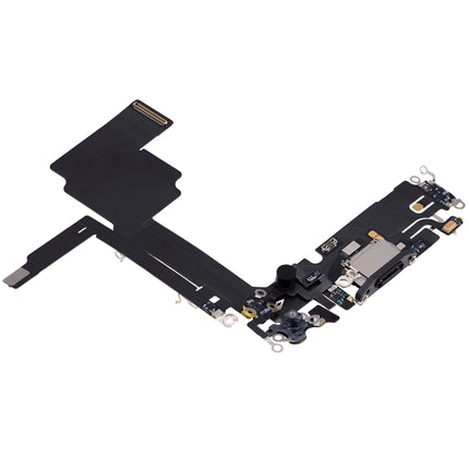 For iPhone 15 Pro Charge Port Flex Cable Black (Refurbished)(SKU:1554750)