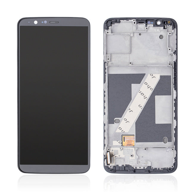 For Oneplus 5T | LCD Assembly With Frame | Black(Premium OEM)