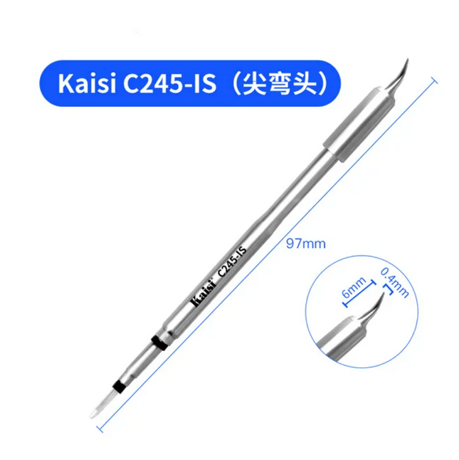 Kaisi C245 Soldering Iron Tips / Thin Bent / IS