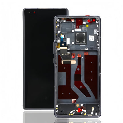 For Honor View 40 / OLED assembly With Frame Black (Premium OEM)(SKU:1531555)