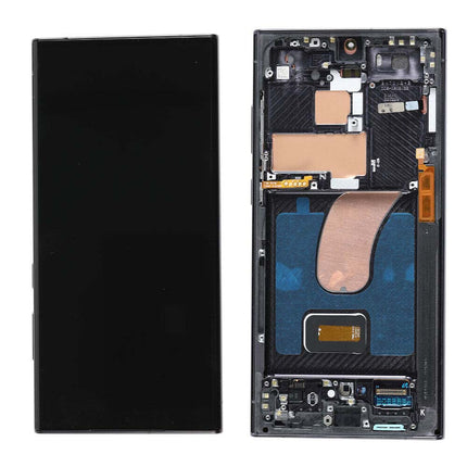 For Samsung Galaxy S23 Ultra LCD Assembly With Frame / F Version | Black (Refurbished)