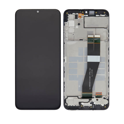 For Samsung A03S | LCD Assembly with Frame (Big Glass Version) | Black(Refurbished)