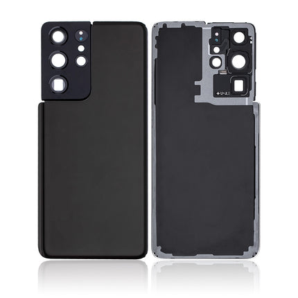 For Samsung Galaxy S21 Ultra | Back Cover With Camera Cover(No Logo) | Black(Aftermarket Plus)