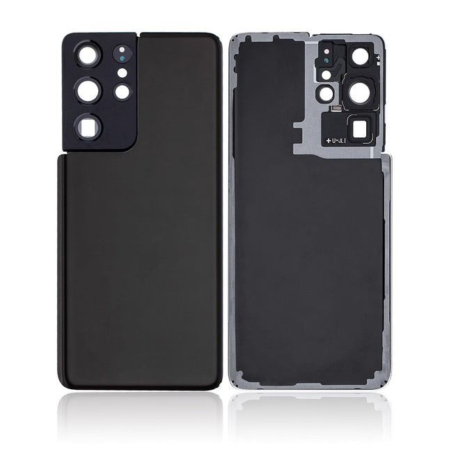 For Samsung Galaxy S21 Ultra | Back Cover With Camera Cover(No Logo) | Black(Aftermarket Plus)