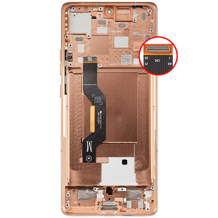 For Motorola Edge 50 5G OLED assembly With Frame Orange Premium OEM (SKU:1563100)