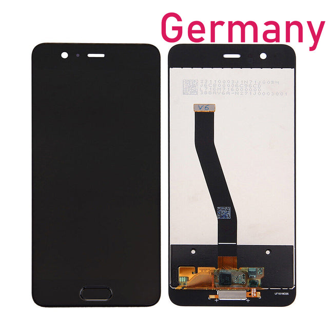 For Huawei P10 LCD Assembly With fingerprint flex / big IC | Black ( Refurbished )***DE Warehouse***