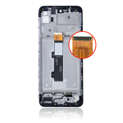 For Motorola E40 LCD Assembly with Frame Black(Refurbished)(SKU:1495269)