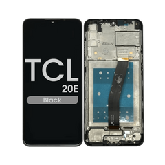 For TCL 20E | LCD Assembly with Frame | Black (Refurbished)