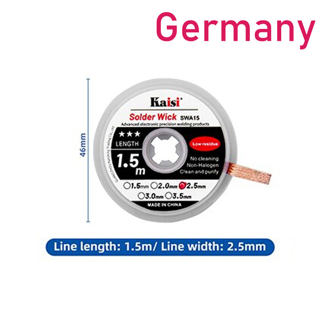 Kaisi 2515 Strong solder wick | 2.5mm*1.5M ***DE Warehouse***