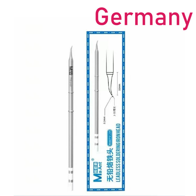Ma-Ant lead-free soldering iron head|T12-J-01 Curved tip***DE Warehouse***