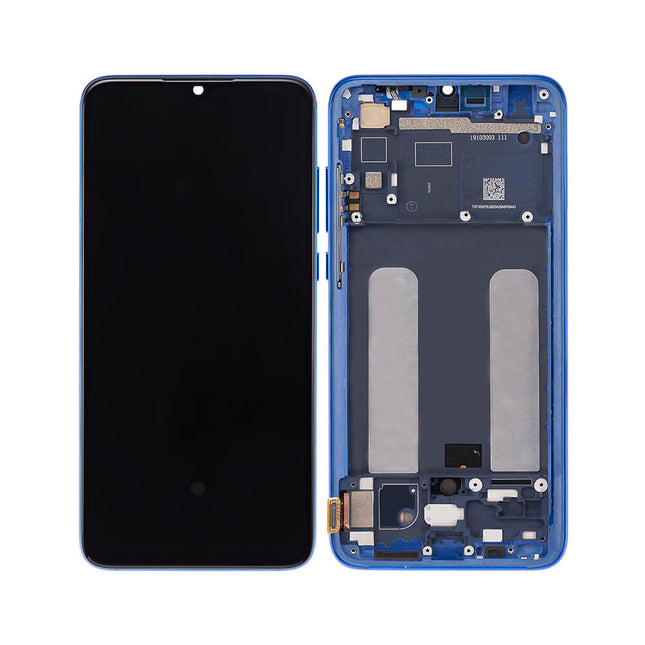 For xiaomi 9 Lite | LCD Assembly With Frame | Blue(Aftermarket Plus)