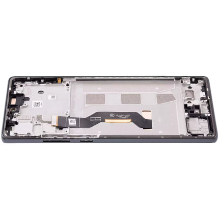 For Motorola Moto G85 5G OLED assembly OLED With Frame Black Aftermarket Plus (SKU:1563390)
