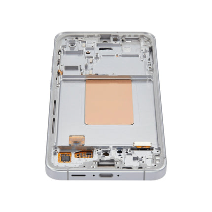 For Samsung Galaxy S24 FE 5G OLED assembly with Frame Silver (Refurbished)(SKU:1565601)