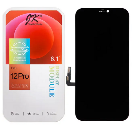 JK * For iPhone 12 / 12 Pro LCD Assembly / Incell / IC Removable | Black (Aftermarket)