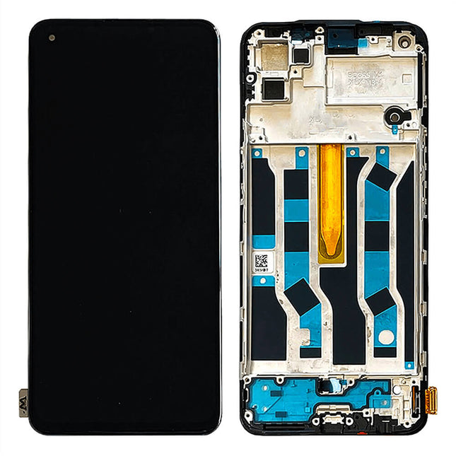 For OPPO Reno 5 | LCD Assembly with Frame | Black(Refurbished)