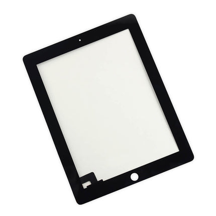 For iPad 2 Touch/Digitizer with adhesive Black(Aftermarket)(SKU:1480044)